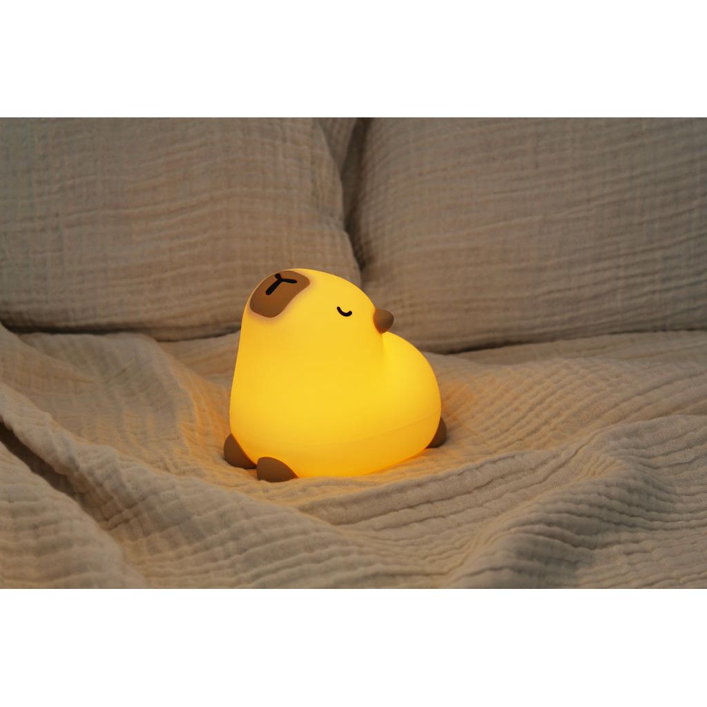 Silikon Nachtlicht Capybara Pebble – niedliche LED Nachtlampe mit Timer