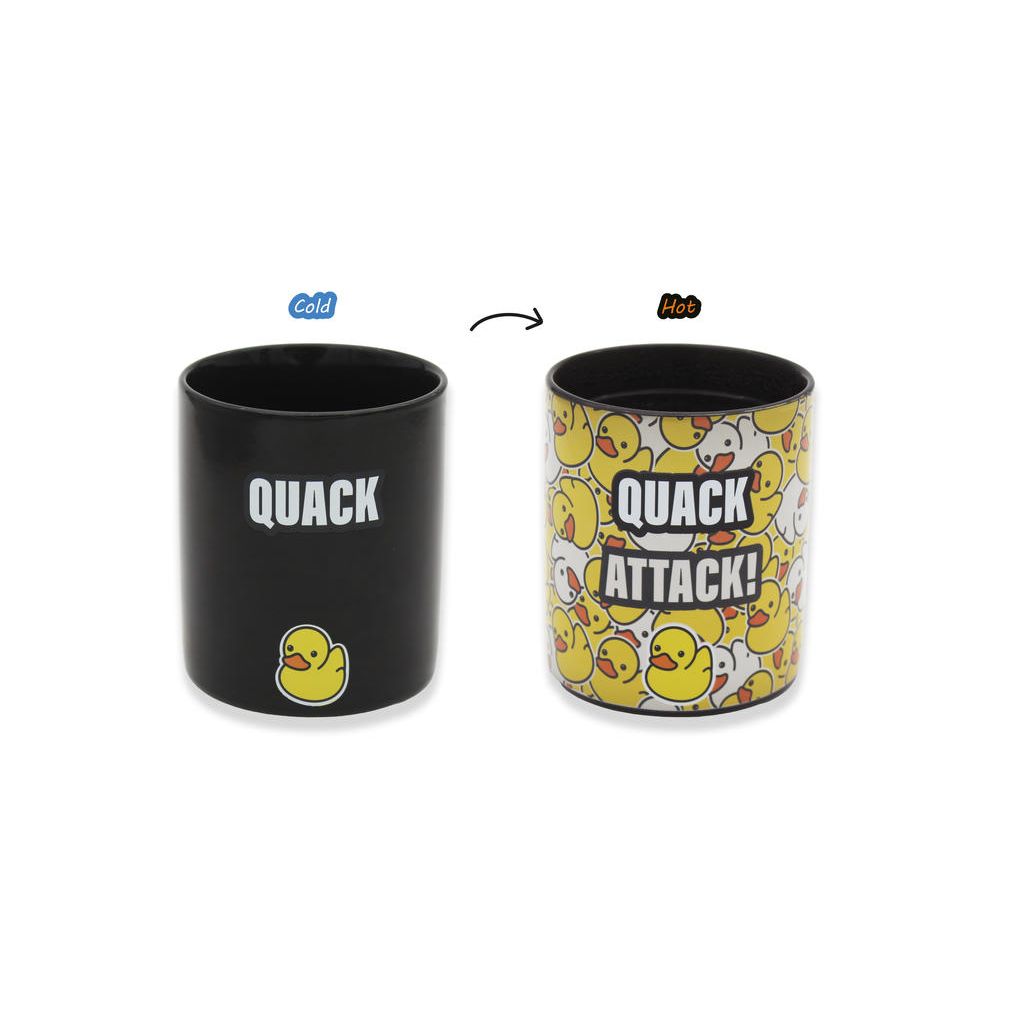 Quack Attack Kaffeebecher – temperaturverändernder Keramikbecher mit Überraschungseffekt