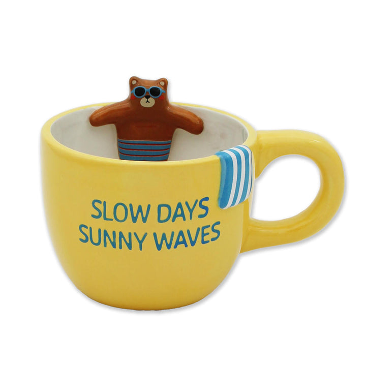 Pool Buddies Kaffeebecher Bär – origineller Keramikbecher mit Figur für gute Laune