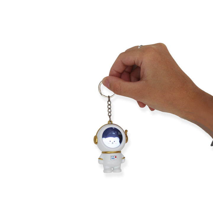 Schlüsselanhänger Tierische Astronauten LED Licht 2er Set