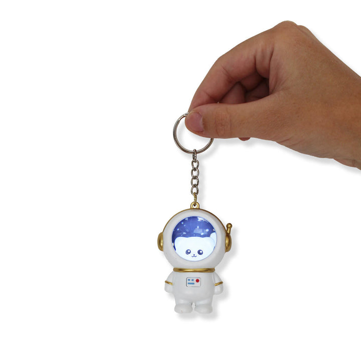 Schlüsselanhänger Tierische Astronauten LED Licht 2er Set