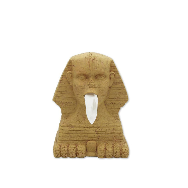 Taschentuchspender Sphinx dekorativer Tissue Spender im ägyptischen Design aus Polyresin
