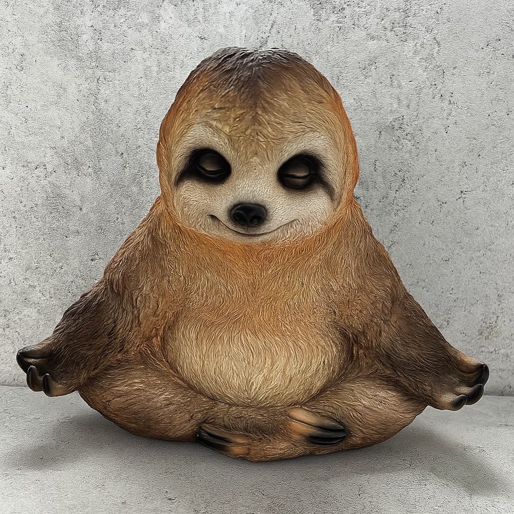 Dekofigur YOGA Faultier in Meditation