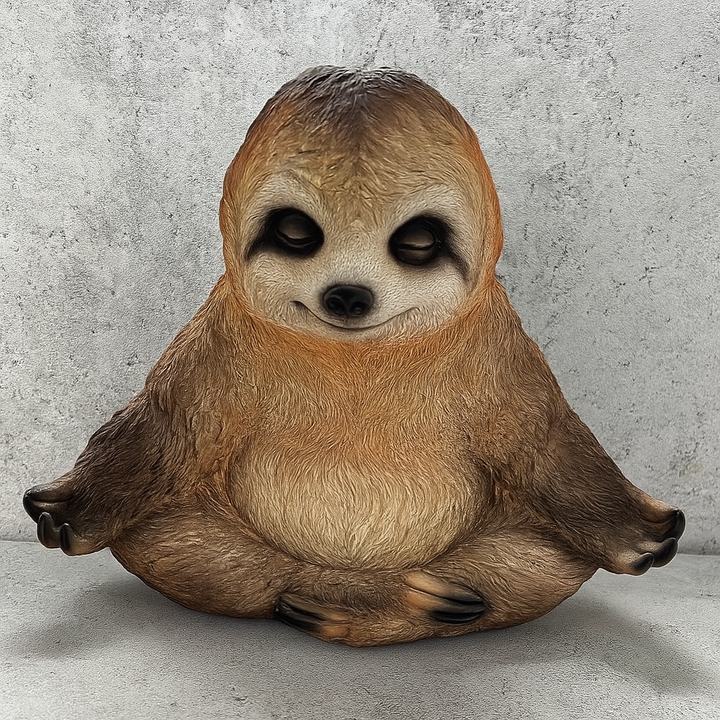 Dekofigur YOGA Faultier in Meditation