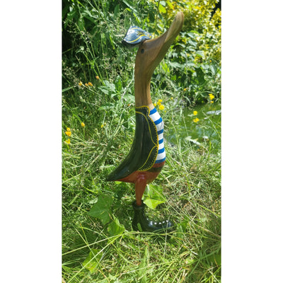 Ente Pirat aus Bambusholz Höhe ca. 40 cm