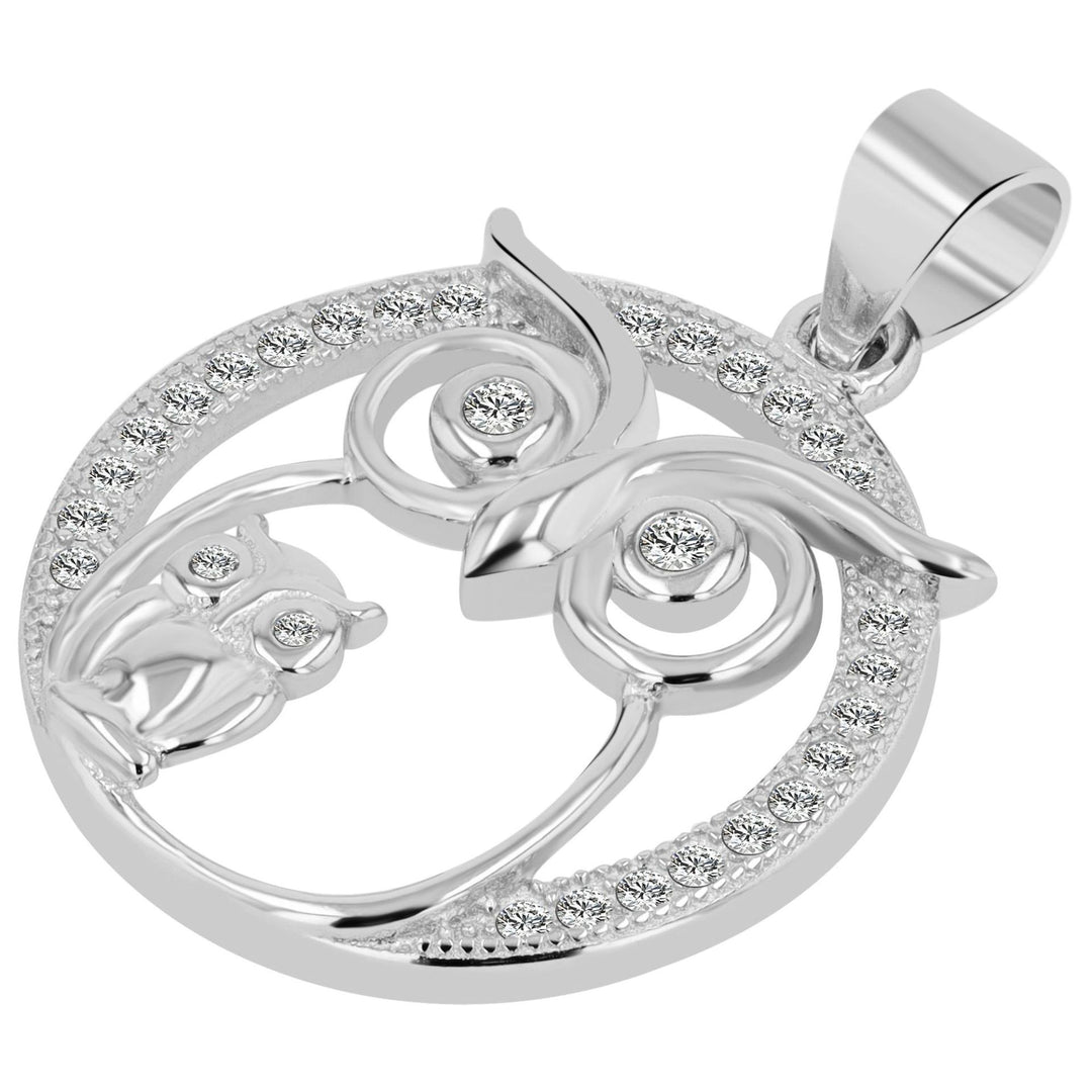 Eulen Anhänger Willa aus 925 Silber mit Zirkonia