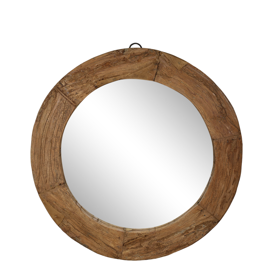 Skandinavischer Spiegel mit Holzrahmen – Luxurelle Nordic Patina