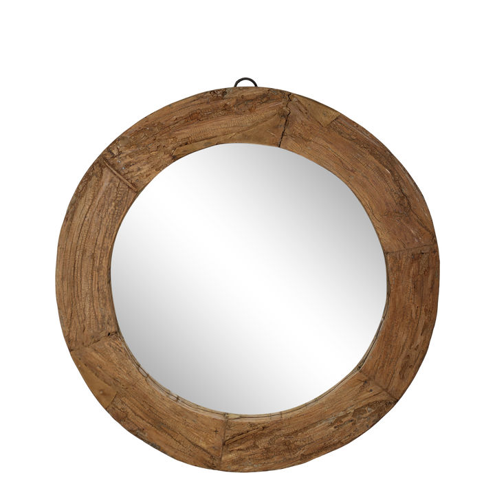 Skandinavischer Spiegel mit Holzrahmen – Luxurelle Nordic Patina