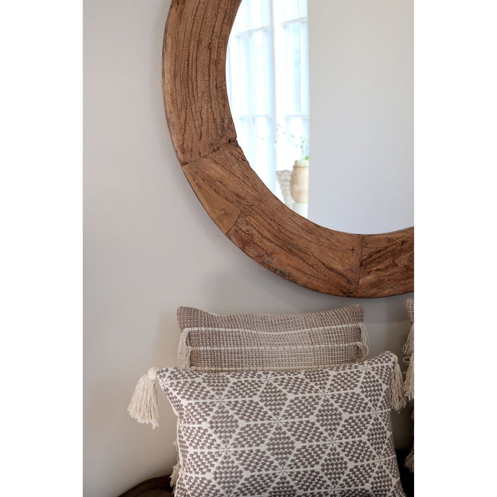 Skandinavischer Spiegel mit Holzrahmen – Luxurelle Nordic Patina