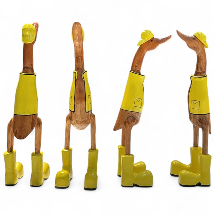 Deko Ente Waterkant XXL – 180 cm – maritime Holzfigur in Gelb als auffälliger Blickfang