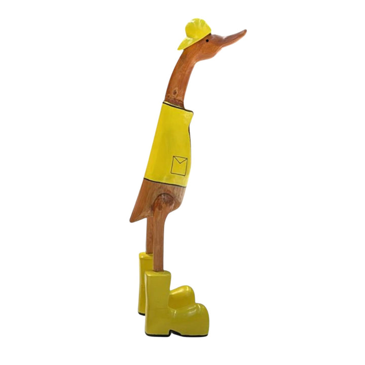 Deko Ente Waterkant XXL – 180 cm – maritime Holzfigur in Gelb als auffälliger Blickfang