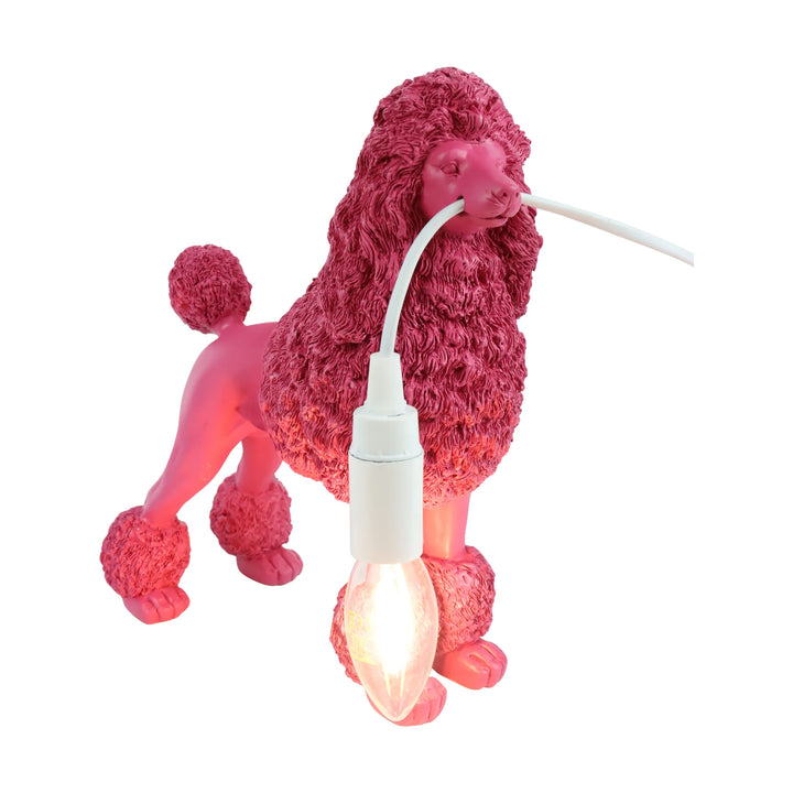 Lampe Poodle Queen – extravagante Design Tischlampe mit Stilfaktor