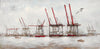 Skyline Hamburg - Containerkräne« Ölbild handgemalt