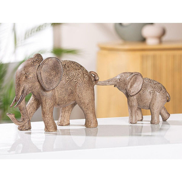 2tlg., Figur, Elefant, "Mweya" - Luxurelle-Shop
