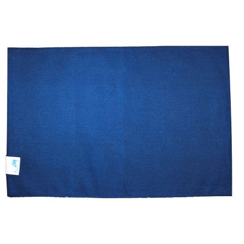 Platzset Maritim Marineblau – dekoratives Tischset aus Baumwolle mit Anker und Segelboot Motiv