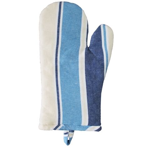 Ofenhandschuh Leuchtturm Maritim aus Baumwolle, gesteppt, 17 × 30 cm