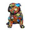 Figur, Hund, "Street Art", Bulldogge, Graffiti, Kunstharz
