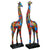 Skulptur, Giraffe, "Street Art", Graffiti, Kunstharz 2er Set