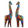 Skulptur, Giraffe, "Street Art", Graffiti, Kunstharz 2er Set