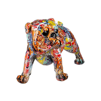 XL Figur, Hund, "Street Art", Bulldogge, Kunstharz