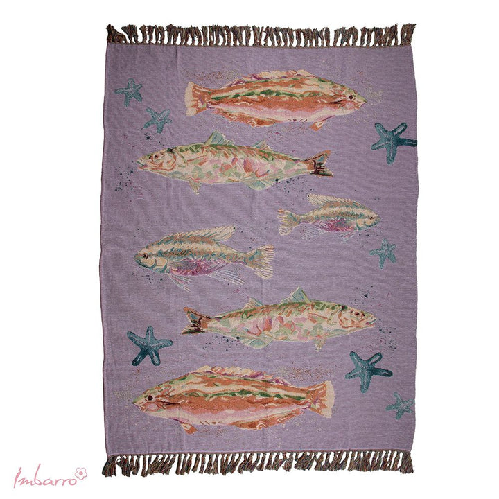 Wohndecke Glow – farbenfrohe Jacquard Decke im maritimen Design
