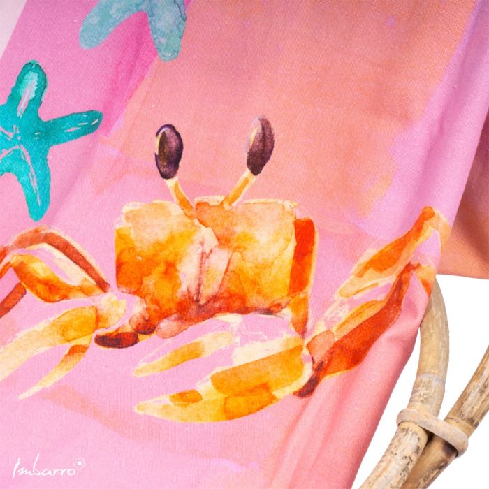 Hamamtuch Crab Paradise – farbenfrohes Strandtuch mit Krabben Design aus Baumwolle