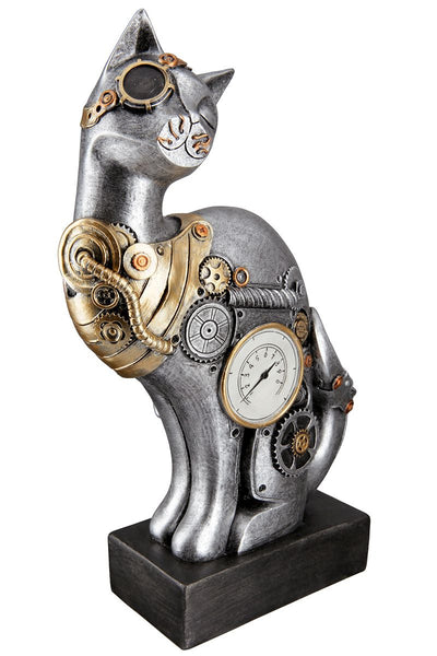 Figur, Katze, "Steampunk Cat", Kunstharz