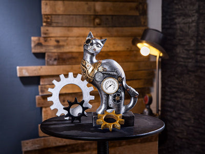 Figur, Katze, "Steampunk Cat", Kunstharz