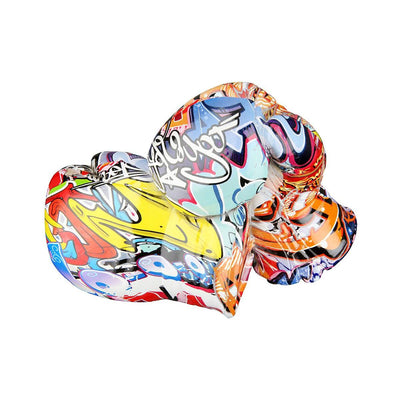 Dekoobjekt, Boxhandschuh, "Street Art", Graffiti, Kunstharz 2er Set