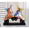 Skulptur, Rollschuhe, "Street Art", Graffiti, Kunstharz