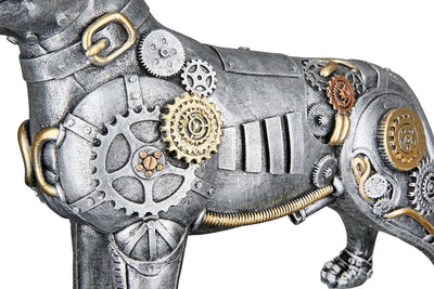 Figur, Pitbull, "Steampunk pitbull", Kunstharz