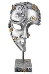 Skulptur, Gesicht, "Steampunk face", Kunstharz