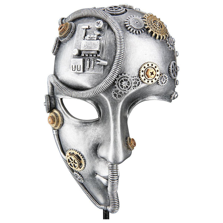 Skulptur, Gesicht, "Steampunk face", Kunstharz