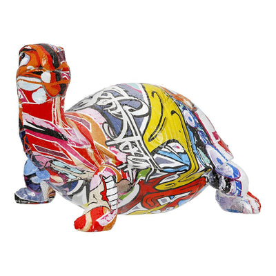 Figur, Schildkröte, "Street Art", Graffitimotiv, Kunstharz 2er Set
