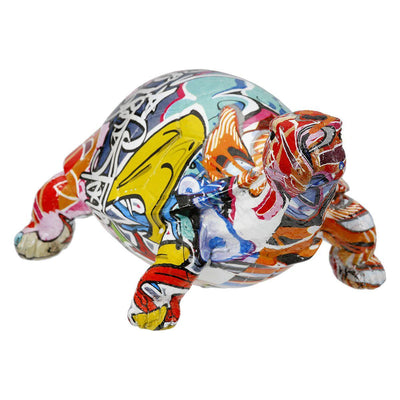 Figur, Schildkröte, "Street Art", Graffitimotiv, Kunstharz 2er Set