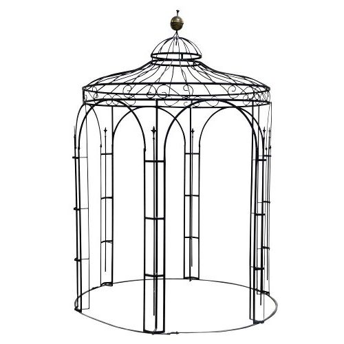 Pavillon 290 cm – eleganter Gartenpavillon aus Eisen in Rostoptik