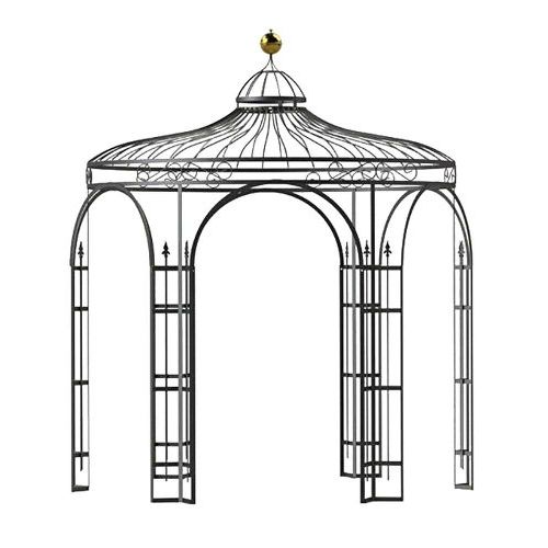 Pavillon 316 cm – großzügiger Gartenpavillon aus Eisen in Rostoptik