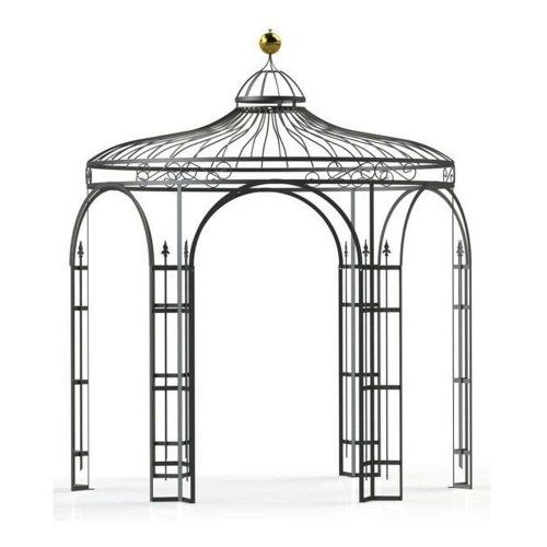 Pavillon 316 cm – großzügiger Gartenpavillon aus Eisen in Rostoptik