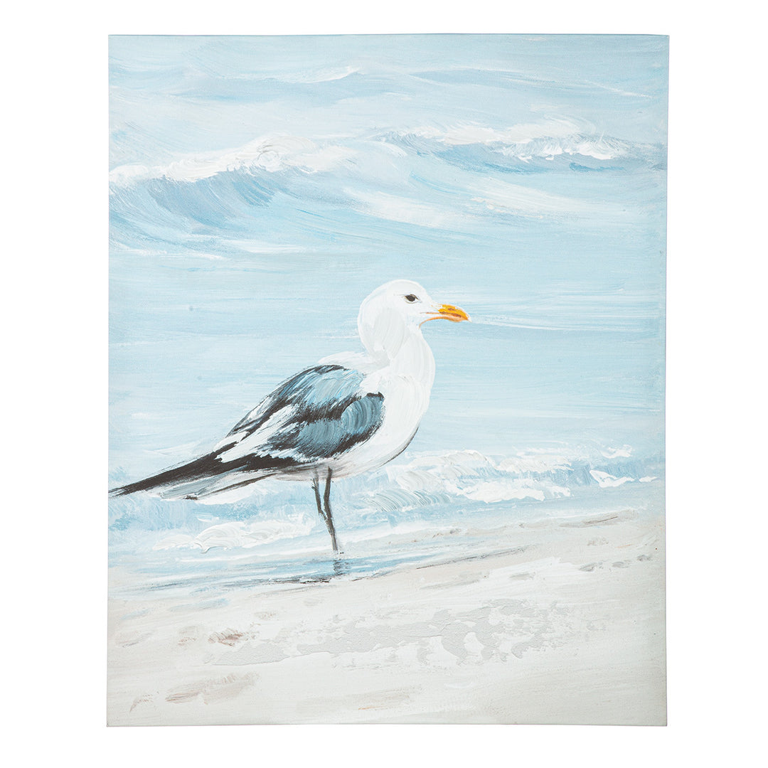 2er Set Bild rechteckig „Möwe“ – harmonische Leinwandbilder mit maritimem Strandmotiv