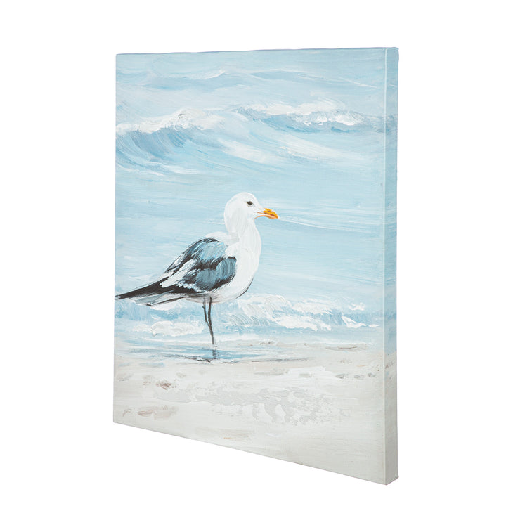 2er Set Bild rechteckig „Möwe“ – harmonische Leinwandbilder mit maritimem Strandmotiv