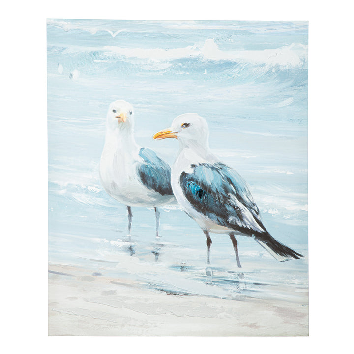 2er Set Bild rechteckig „Möwe“ – harmonische Leinwandbilder mit maritimem Strandmotiv
