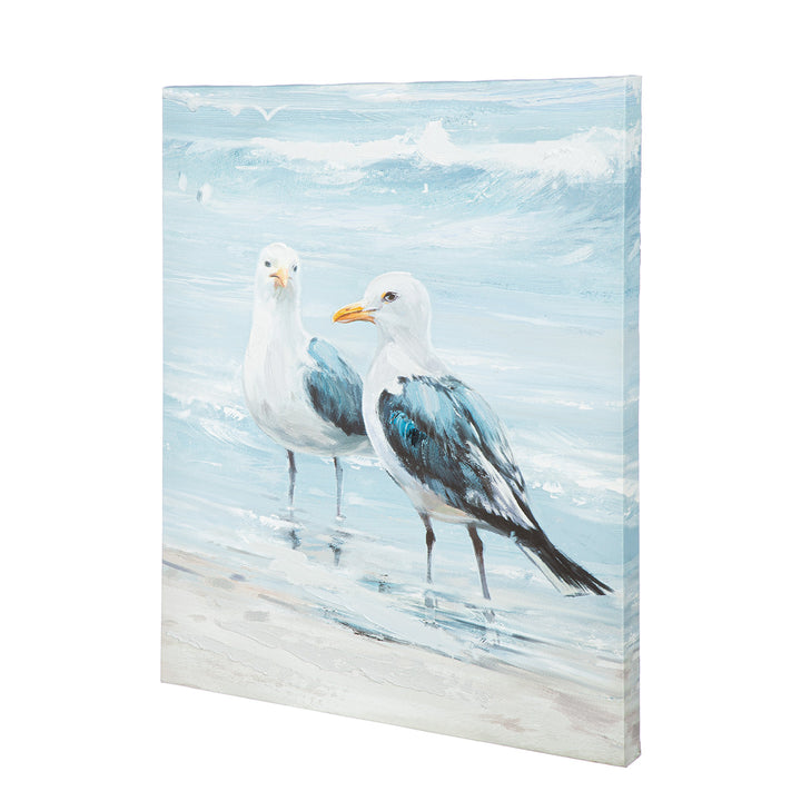 2er Set Bild rechteckig „Möwe“ – harmonische Leinwandbilder mit maritimem Strandmotiv