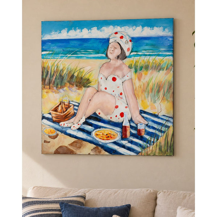 Metallbild Day at the Seaside – handgearbeitetes Wandbild mit Strandmotiv in 3D Optik