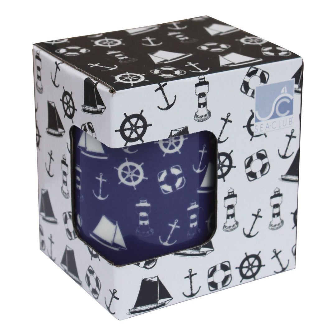Maritime Tasse Sailing – Porzellantasse in Blau Weiß