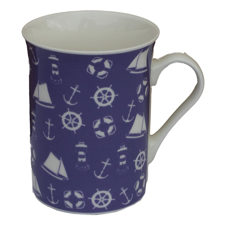 Maritime Tasse Sailing – Porzellantasse in Blau Weiß