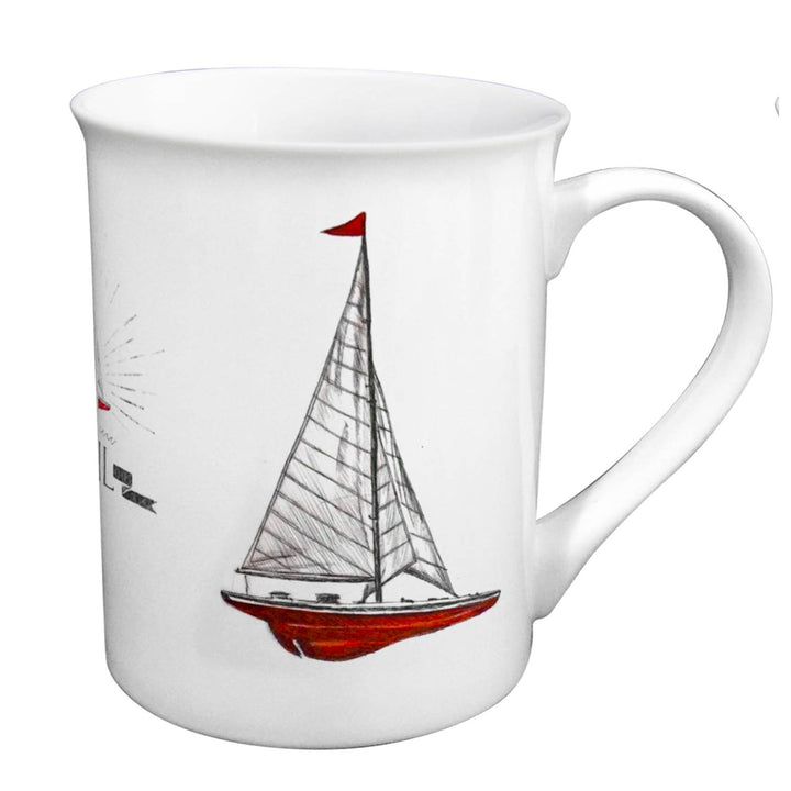 Maritime Tasse Sail – Porzellantasse mit Segelboot Motiv