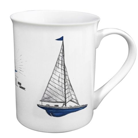 Tasse Segler – maritimer Kaffeebecher aus Porzellan mit Geschenkbox
