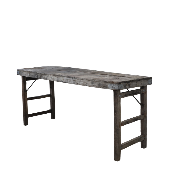 Skandinavischer alter Holztisch aus Recyclingholz Luxurelle Nordic Patina