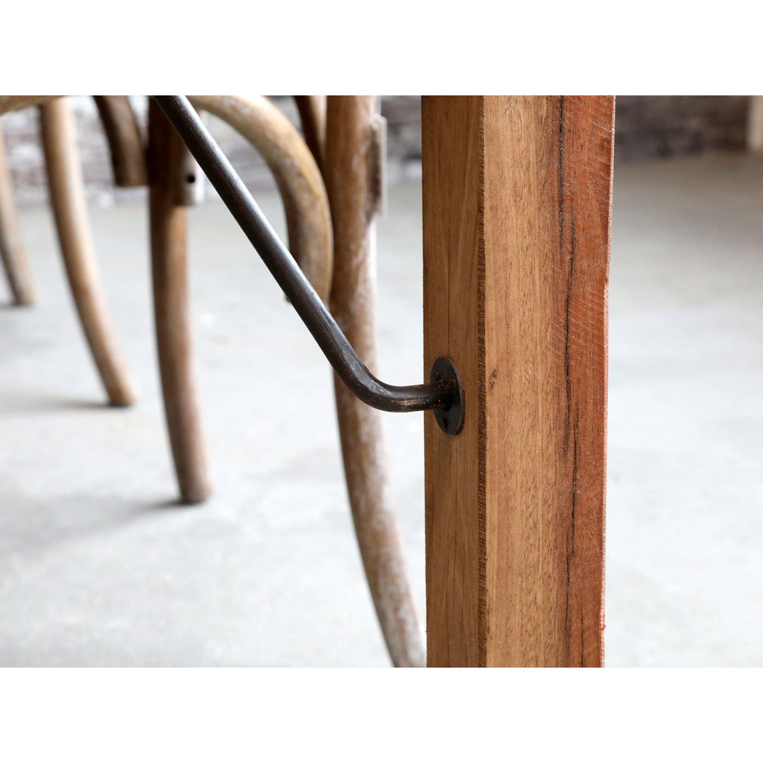 Skandinavischer alter Holztisch aus Recyclingholz Luxurelle Nordic Patina