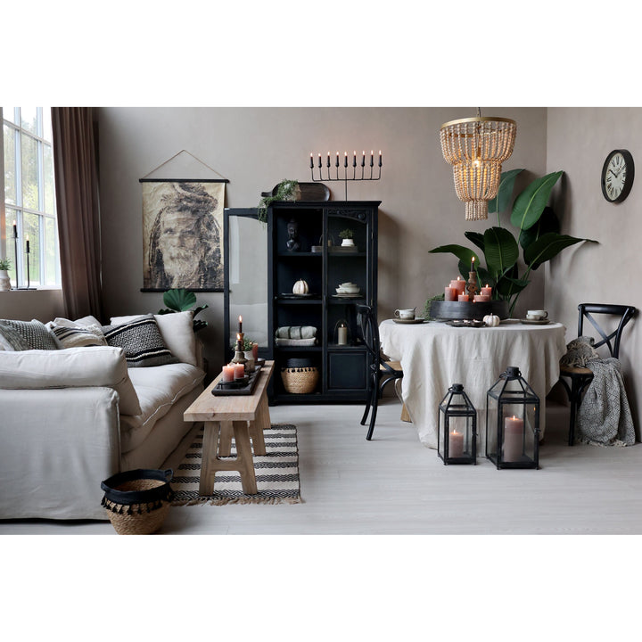 Malo Sofa aus Leinen mit 5 Kissen in Natur Leinen